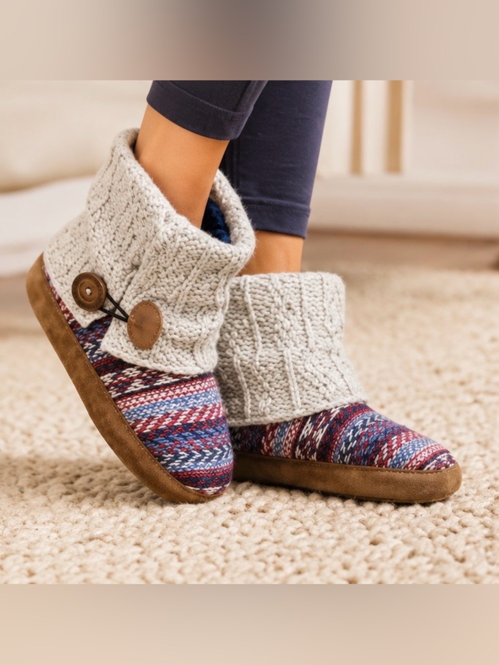 NWT Muk Luks Bootie Slipper Size 5-6